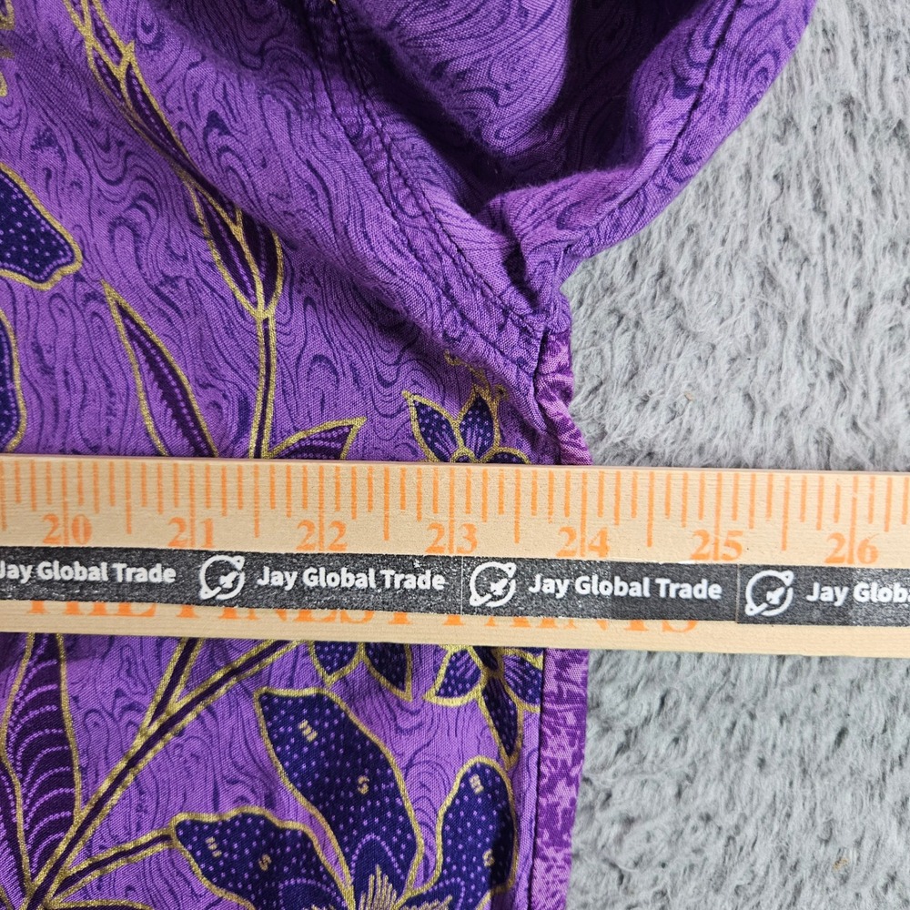 Tropical Tantrum Purple Batik Patchwork Shirt Wom… - image 7